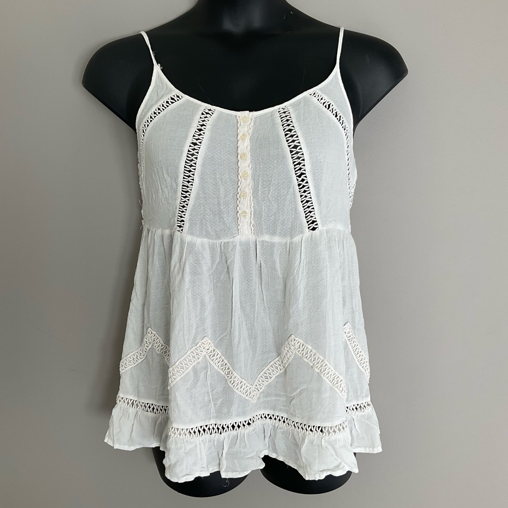 Bethany Mota, White Sleeveless Blouse